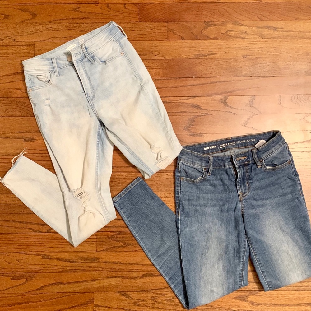 TWO PAIRS old navy denim lot 0